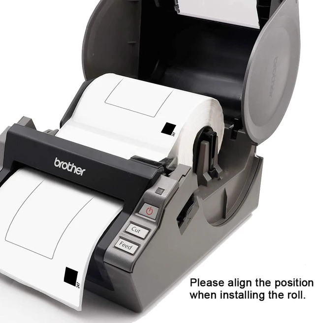 Alt view image 12 of 14 - Compatible 4.07" x 6.4" Die-Cut Large Labels Replacement for DK-1247 Shipping Address Compatible with Brother QL-1110NWB Label Printers (12 Rolls + 1 Frame, 180 Labels/Roll)