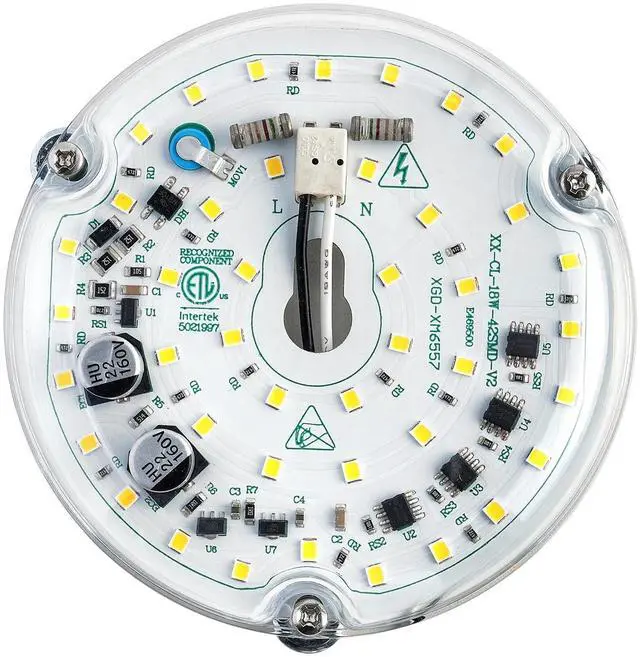 Alt view image 8 of 14 - 4 inch LED Retrofit Light Kit for Ceiling Fan Light Replacement Panel PCB 18W 6000K 2200LM 120V CRI90 Dimmable ETL (White 6000K)