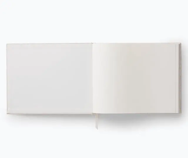 Alt view image 10 of 14 - Wildwood Embroidered Fabric Guest Book | Hard Cover Wrapped in Book Cloth & Grosgrain Ribbon Bookmark, (Lay-Flat Binding, 144 Ruled Pages with Metallic Gold Ink, 8" L x 5.75" W)