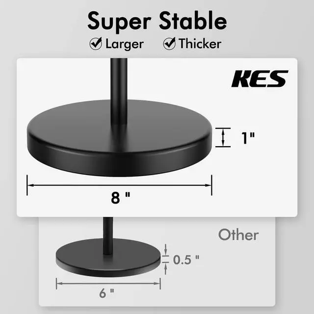 Alt view image 10 of 14 - Bathroom Toilet Paper Holder Stand Modern Tissue Roll Holder SUS304 Stainless Steel Rustproof Freestanding 20.2" H, Matte Black BPH283S1-BK