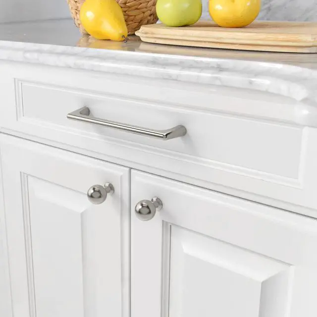 Alt view image 11 of 14 - 10 Pack Brushed Satin Nickel Cabinet Pulls 5 Inch(128MM) Hole Centers Kitchen Cabinet Handles Hardware Kitchen Handles for Drawer Pulls ZH0041