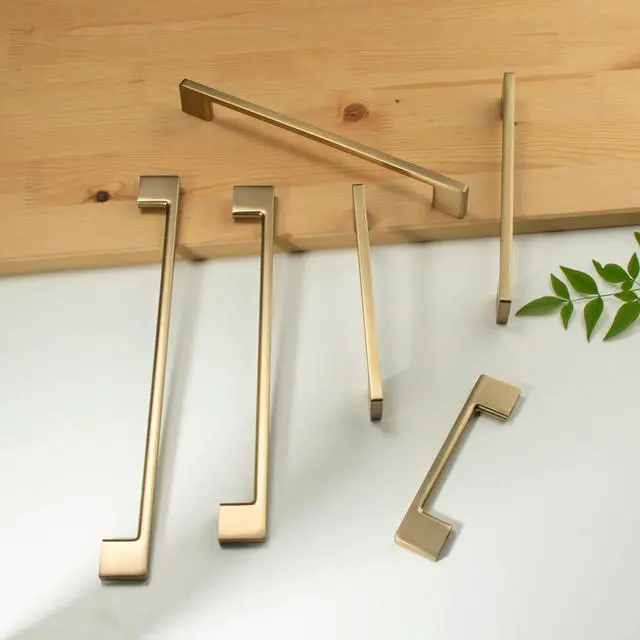 Alt view image 12 of 12 - 10 Pack Classic Cabinet Handles-5"/128mm Screw Spacing Champagne Bronze Furniture Hardware Handles for Kitchen Cabinets Bedroom Cabinet Pull
