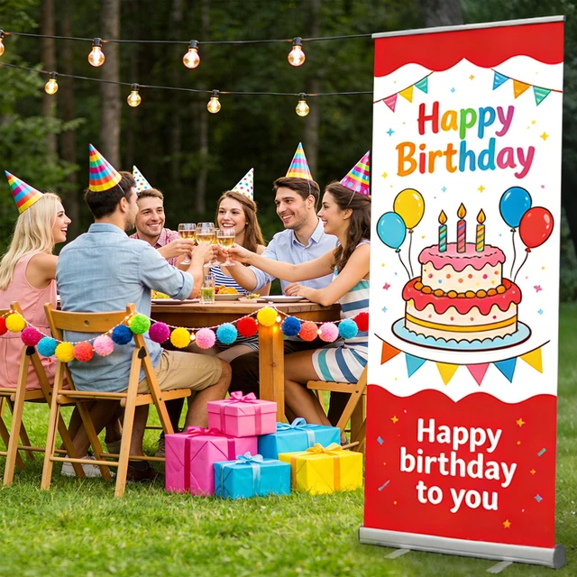Alt view image 13 of 14 - Custom Retractable Banner with Aluminum Frame, Personalized Roll Up Banner, Full Color Pop Up Display Sign - For Events, Promotion, Advertising, 33"x81" (Design 1)