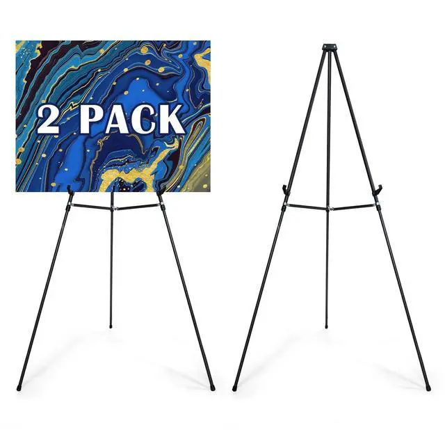 Alt view image 7 of 12 - 70" Adjustable Aluminum Display Easel Stand, Holds 20 lbs | Versatile Tripod Easel for Artistic Presentations, Lightweight and Sturdy for Art Shows, Exhibitions, and Studios,2 Pack