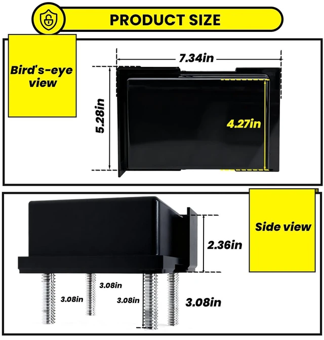 Alt view image 9 of 14 - Shipping Container Lock Box, Black | Heavy Duty, Bolt-on Security, Includes Padlock & 5 Keys, Protection Device