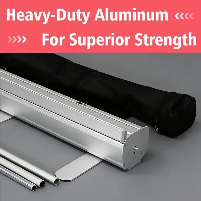 Alt view image 14 of 14 - Custom Retractable Banner with Aluminum Silver Stand, Frame Portable with Travel Bag for Business Advertising, Wedding Events, Indoor,Outdoor