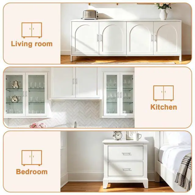 Alt view image 13 of 14 - 30 Pack Hole Centers (76mm) 3inch Brushed Nickel Cabinet Pulls Stainless Steel Drawer Handles Euro Style T Bar Dresser Pull Handle Length 127mm(5inch)