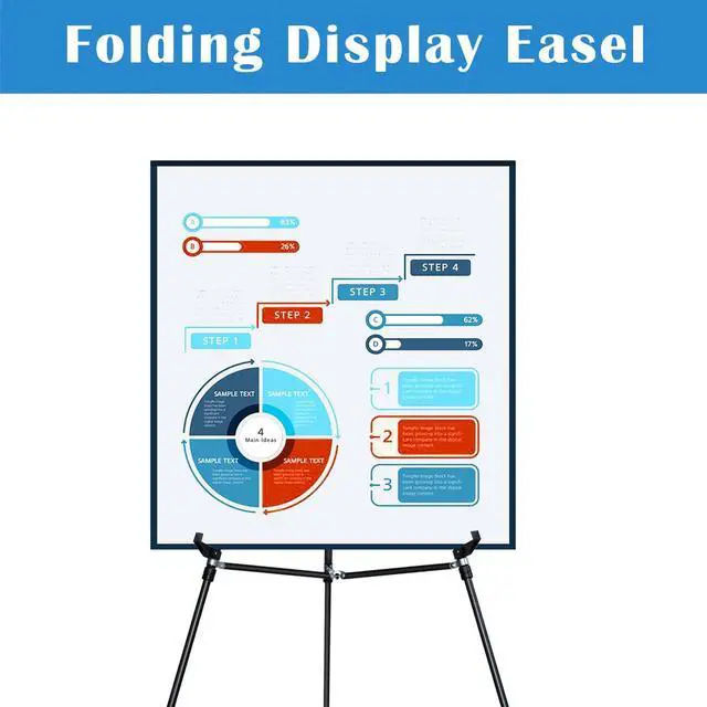 Alt view image 12 of 12 - 70" Adjustable Aluminum Display Easel Stand, Holds 20 lbs | Versatile Tripod Easel for Artistic Presentations, Lightweight and Sturdy for Art Shows, Exhibitions, and Studios,2 Pack