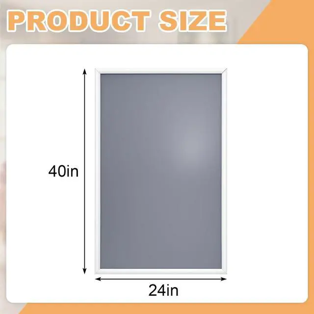 Alt view image 9 of 12 - Silver Snap Poster Frame 40 x 24 Inch Heavy Duty Aluminum with Clear Gloss Overlay with Mounting Hardware Includes 4 Mounting Screws and Drywall Anchors