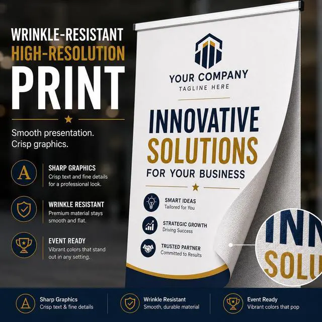 Alt view image 13 of 14 - Retractable Banner Stand Base 33.5x80, Portable Aluminum Roll Up Banner Display Stand with Support Pole & Carry Bag for Trade Shows, Events & Business Displays, Stand Only