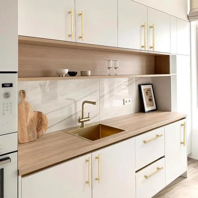 Alt view image 10 of 12 - 10 Pack Brushed Gold Cabinet Pulls 5 Inch(128mm) Kitchen Cabinet Handles Cabinet Hardware for Drawer Pulls