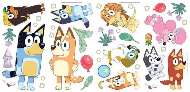 Alt view image 11 of 12 - Bluey Family and Friends Peel and Stick Wall Decals, RMK5457SCS