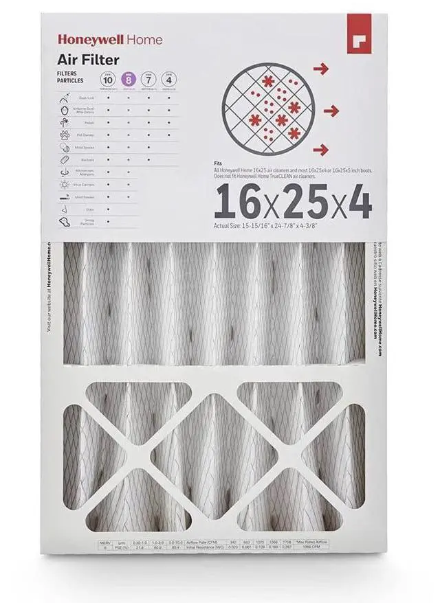 Alt view image 4 of 6 - 16x25x4 MERV 8, AC Furnace Air Filter, 1 PACK | (CF408F1625-1PKAM)(Actual Dimensions: 15.63 x 24.75 x 4.38 in.)