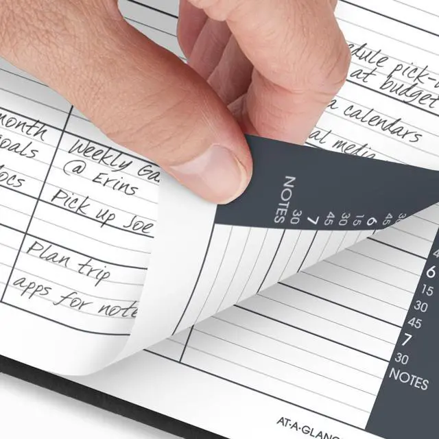 Alt view image 10 of 14 - 2026 Appointment Book Planner, Daily, 8-1/2" x 11", Large, Eight Person Group, Two-Volume Set, Black (702120526)