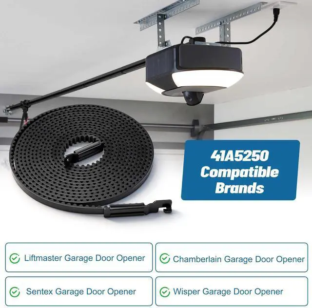 Alt view image 12 of 14 - 41A5250 Garage Door Drive Belt 237" for 7ft High Garage Doors | 41A5250 Whisper Drive Belt Compatible with Chamberlain/ Craftsman/ LiftMaster Belt Drive Garage Door Opener