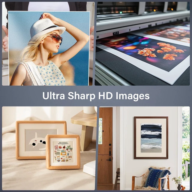 Alt view image 14 of 14 - 1 x Premium RC Satin Photo Paper Roll 24 inch x 100 ft Wide Format Inkjet Print (New Upgrade, Resin-Coated Layer in The Back, More Durable More Waterproof, No Easy to Get Wrinkle) Quick Dry