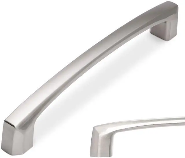 Alt view image 2 of 2 - 10 Pack 5 Inch Kitchen Cabinet Handles Brushed Satin Nickel Cabinet Pulls Silver Drawer Pulls Zinc Alloy Kitchen Hardware