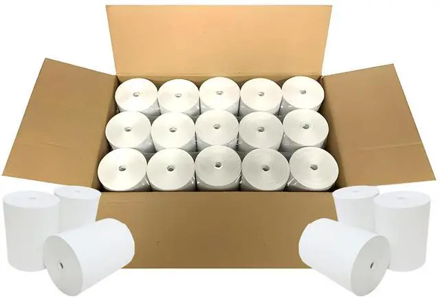 Alt view image 8 of 14 - 3 1/8" x 190' Thermal Receipt Paper Rolls For Most POS Systems and Receipt Printers, Compatible With Clover Station, Square Station, Toast Station, TM-T88, TSP Series (30 Rolls)