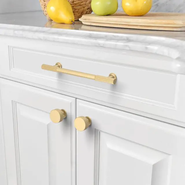 Alt view image 10 of 14 - 10 Pack 5 Inch(128mm) Brushed Gold Cabinet pulls Kitchen Cabinet Handles, Cabinet Pulls Kitchen Cabinet Hardware for Cupboard Drawer Pulls