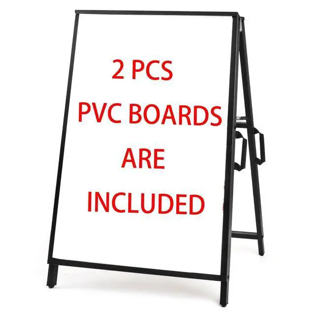 Alt view image 8 of 14 - A Frame Sidewalk Sign 24x36 inches Sandwich Board Signs Outdoor Heavy Duty Double-Sided,including 2 Corrugated Boards 2 Anti-Glare for Business Indoor Outdoor (1 PACK)