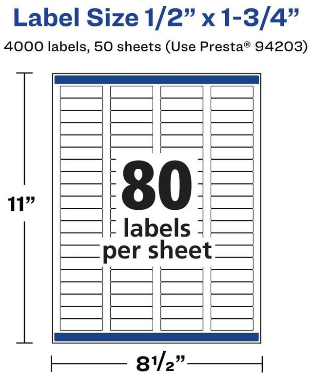 Alt view image 10 of 10 - ® Glossy Clear Rectangle Labels, Sure Feed® Technology, 0.5" x 1.75", 4,000 Glossy Clear Labels, Laser/Inkjet Printable