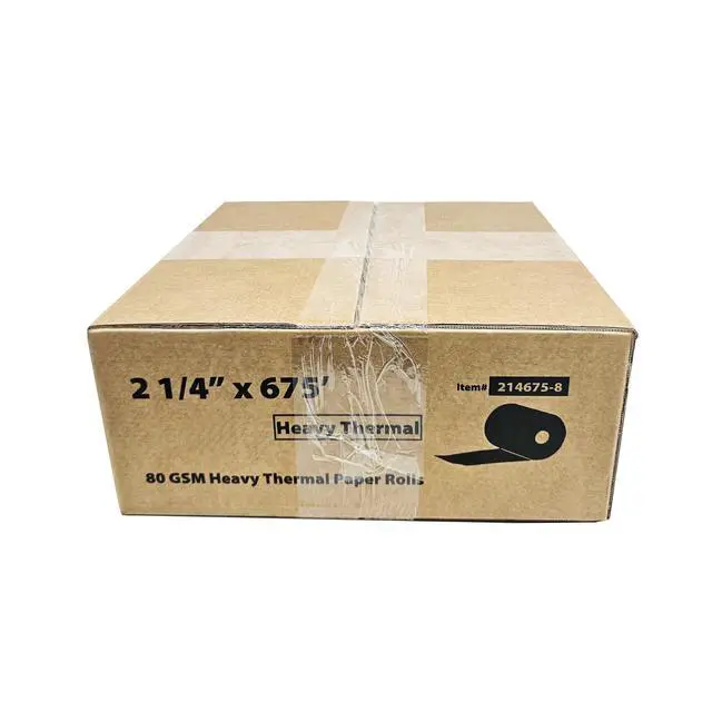 Alt view image 10 of 12 - (8 Rolls) 2 1/4" x 675' Heavy Weight ATM Paper Rolls, 8 Rolls/Case, 80 GSM BPA Free ATM Machines Thermal Paper Rolls G2500 GT3000 Tranax MB 1700 1705 GenMega Tranax