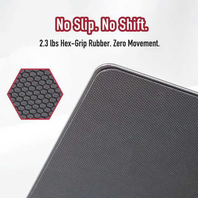 Alt view image 13 of 14 - Glass Gaming Mouse Pad, 500 x 400 mm, White | Large tempered glass; controlled glide, anti-slip base, rounded edges and kit included