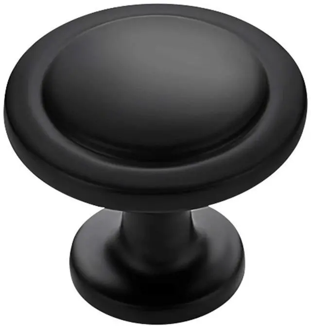 Alt view image 8 of 14 - Matte Black Round Cabinet Knobs,Zinc Pulls,1-1/4 Inch,30 Pack | Solid Zinc Alloy, Single Hole, Screws Included, Drawer Pulls, Kitchen Cabinet Hardware, for Dresser Drawers Cupboard