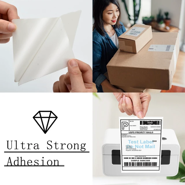 Alt view image 11 of 14 - 4"x6" (10 Rolls) Direct Thermal Shipping Labels Compatible with 4XL Label Writer 1744907, 1755120, Perforated Postage Label Paper for Thermal Printer, 220 Labels/Roll
