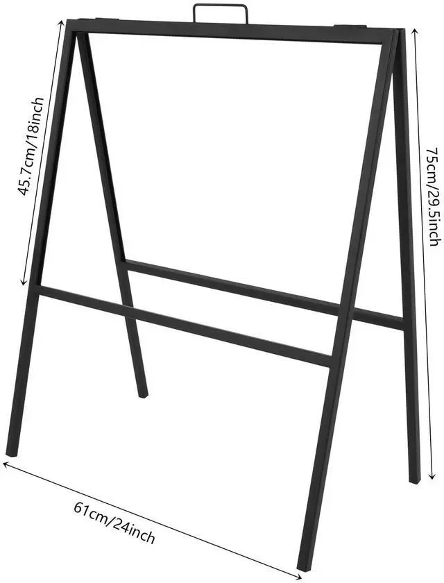 Alt view image 10 of 14 - 2 Pack Heavy Duty Sign Holder, 18x24 Inch Folding A-Frame Stands, Weatherproof Sidewalk Poster Stand for Outdoor Store Business Advertising Events Poster Display