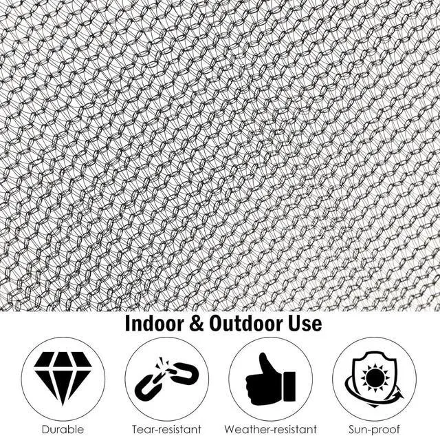 Alt view image 10 of 14 - Trampoline Enclosure Net Only with Zipper & Buckle, Perfect Visibility and Tear&Weather-Resistant 12FT 14FT 15FT 16FT Trampoline Replacement Safety Enclosure Net