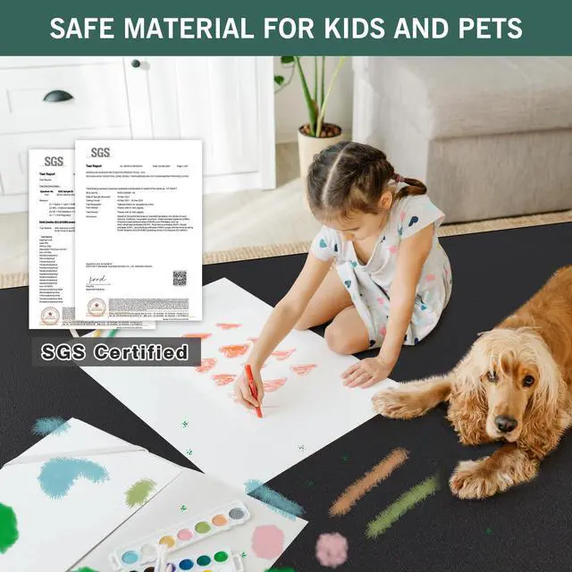 Alt view image 10 of 12 - Large Office Chair Mat for Carpet, 46"x 60" Heavy Duty Desk Chair Mat | for Rolling Chairs, Waterproof, Anti-Slip Vinyl Computer Floor Protector, Easy Glide Floor Mat for Work, Home Office, Gaming