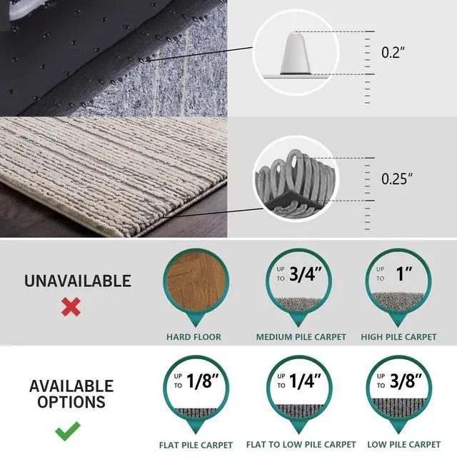 Alt view image 8 of 12 - Large Office Chair Mat for Carpet, 46"x 60" Heavy Duty Desk Chair Mat | for Rolling Chairs, Waterproof, Anti-Slip Vinyl Computer Floor Protector, Easy Glide Floor Mat for Work, Home Office, Gaming