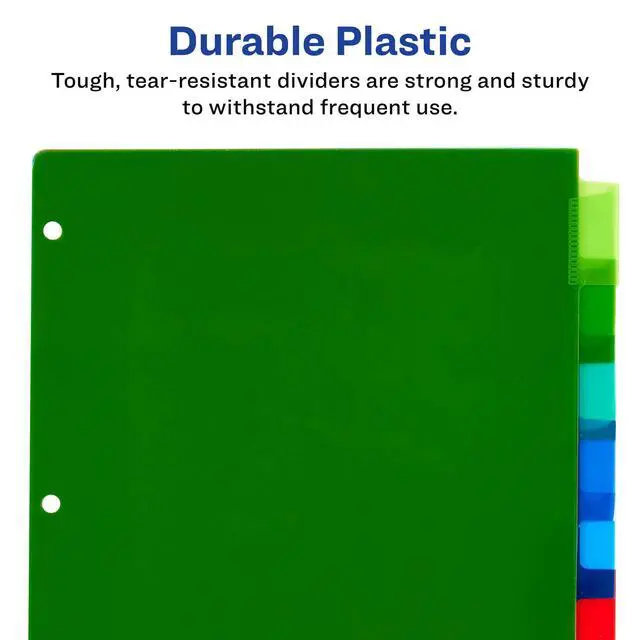 Alt view image 11 of 14 - Dividers for 3 Ring Binders,8-Tab Plastic Binder Dividers,Insertable Big Tabs,Multicolor (3 Sets of 11901),(Pack of 8)