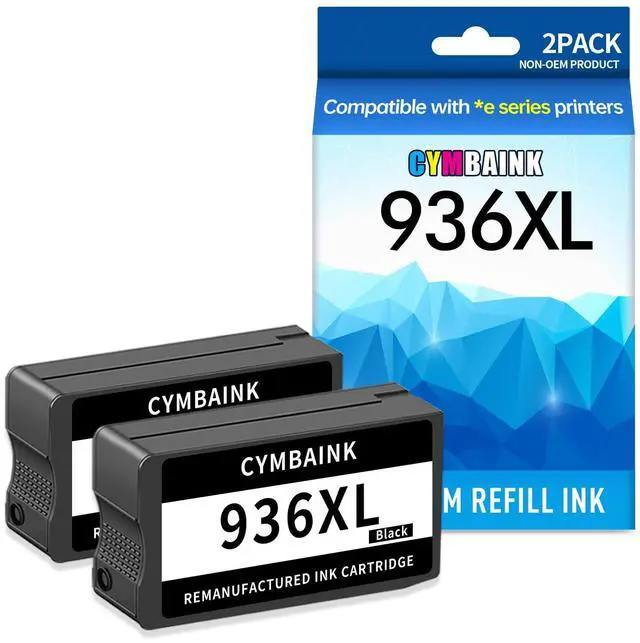 Alt view image 6 of 10 - Twin Pack 936 936e 936XL Ink Cartridges Combo Pack with Chip Replacement for HP 936e Ink Cartridges Work OfficeJet Pro 9730e 9135e 9120e 9110 9120b 9120 9110b 9130e 9110e 9130b, Black