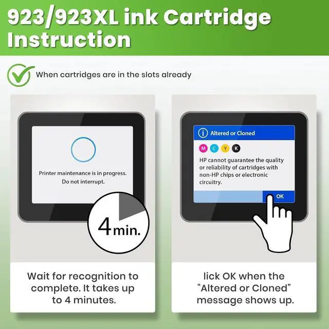 Alt view image 8 of 10 - Twin Pack 936 936e 936XL Ink Cartridges Combo Pack with Chip Replacement for HP 936e Ink Cartridges Work OfficeJet Pro 9730e 9135e 9120e 9110 9120b 9120 9110b 9130e 9110e 9130b, Black