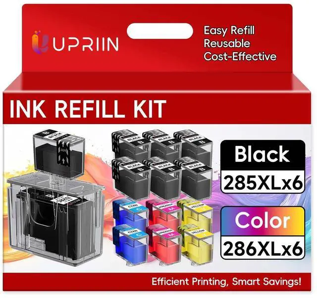 Alt view image 8 of 14 - PG-285XL CL-286XL Ink Refill Kit for Canon PG-285 CL-286 PG-285XL CL-286XL Ink Cartridges Compatible for 285XL 286XL Compatible with TS4320 TS6520 TR7120 Printer Ink (12-Pack, 6BK/2C/2M/2Y)