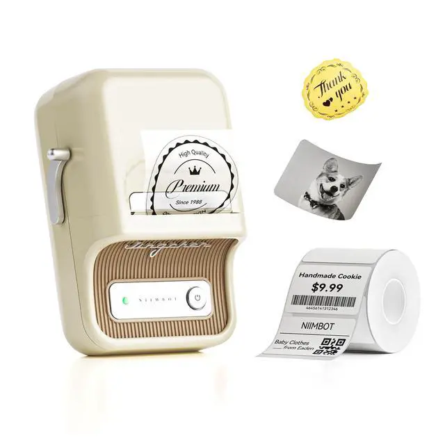 Alt view image 8 of 14 - B21 Label Maker, Portable Bluetooth Label Printer for Small Business, Sticker Maker with Tape for Gift Barcode, Clothing, Retail, Bakery, Mailing, Candles, Jewelry, Craft Organizing,White