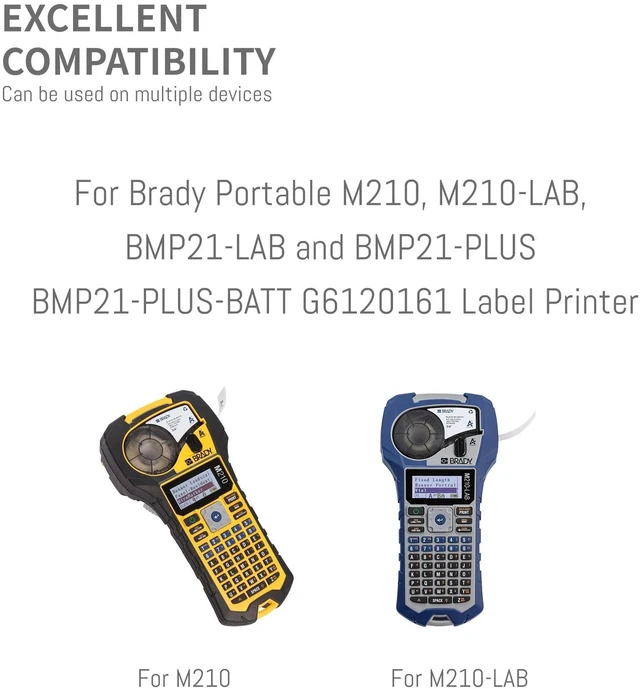 Alt view image 10 of 14 - 2-Pack Battery Compatible for Brady Portable M210, M210-LAB, BMP21-LAB and | and BMP21-PLUS BMP21-PLUS-BATT G6120161 Label Printer, Upgrade 7.4V 2400 mAh/17.76 Wh With USB Type-C Charging Cable