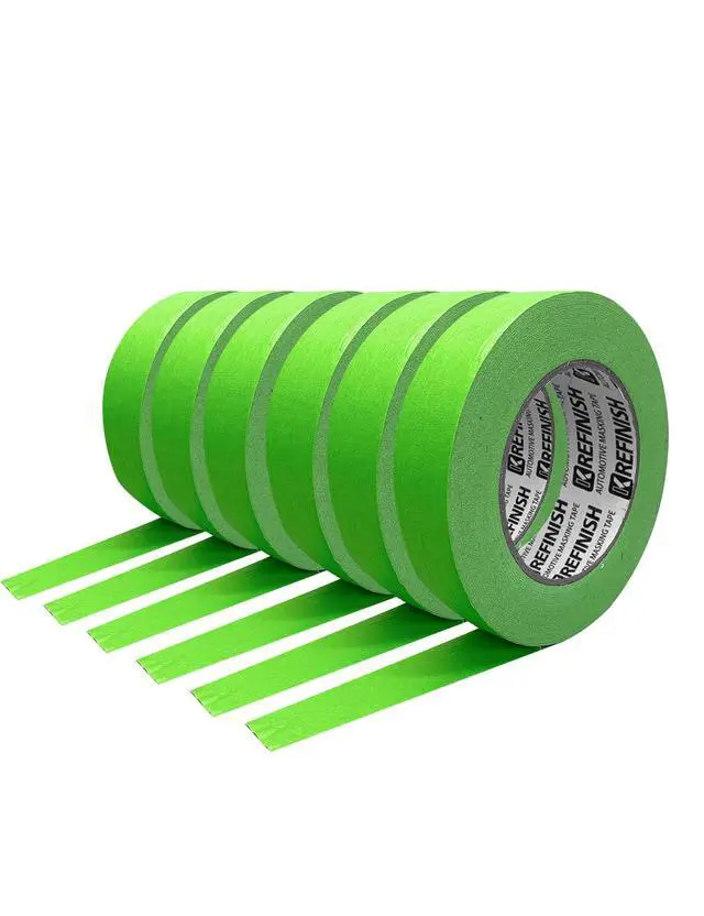 Alt view image 2 of 2 - Painters Tape for Car - Green No Residue Automotive Masking Tape - Heat Resistant for Paint Booth, 0.7 Inches x 60 Yards, 6 Rolls