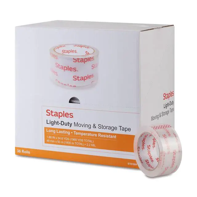 Alt view image 8 of 8 - Lightweight Moving & Storage Tape, 1.88 x 54.6 Yards, Clear 72/Carton (ST61004/52203VS)