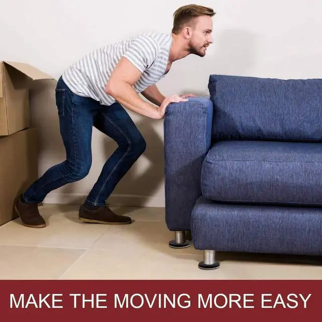 Alt view image 10 of 14 - Felt Furniture Sliders, 20pcs-3 1/2 Furniture Sliders for Carpet, Furniture Pads Hardwoods Floors, Heavy Furniture Movers Sliders, Reusable Moving Pads, Floor Protectors for Carpet