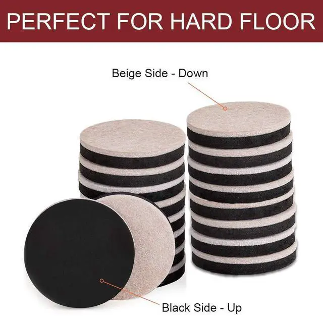 Alt view image 11 of 14 - Felt Furniture Sliders, 20pcs-3 1/2 Furniture Sliders for Carpet, Furniture Pads Hardwoods Floors, Heavy Furniture Movers Sliders, Reusable Moving Pads, Floor Protectors for Carpet