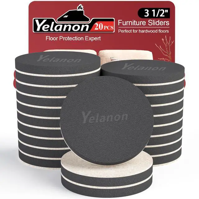 Alt view image 8 of 14 - Felt Furniture Sliders, 20pcs-3 1/2 Furniture Sliders for Carpet, Furniture Pads Hardwoods Floors, Heavy Furniture Movers Sliders, Reusable Moving Pads, Floor Protectors for Carpet