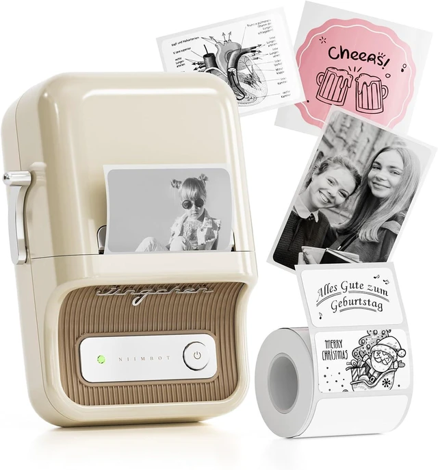 Alt view image 8 of 14 - B21 Label Maker, 2 Inch Bluetooth Sticker Printer with Tape, White | Compatible with Android, iOS & PC, Thermal Printing, Labeling for Home Storage Office Craft and Small Business