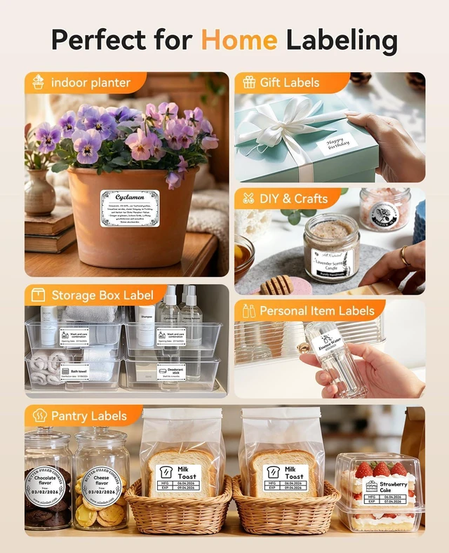 Alt view image 13 of 14 - B31 Label Maker with Tape, 3 Inch Portable Bluetooth Thermal Label Printer for Barcode, Address, Logo and Tag Labels, Cable Labeling Compatible with iOS Android PC, Grey