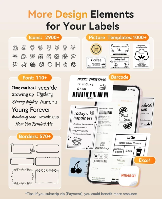 Alt view image 14 of 14 - B31 Label Maker with Tape, 3 Inch Portable Bluetooth Thermal Label Printer for Barcode, Address, Logo and Tag Labels, Cable Labeling Compatible with iOS Android PC, Grey