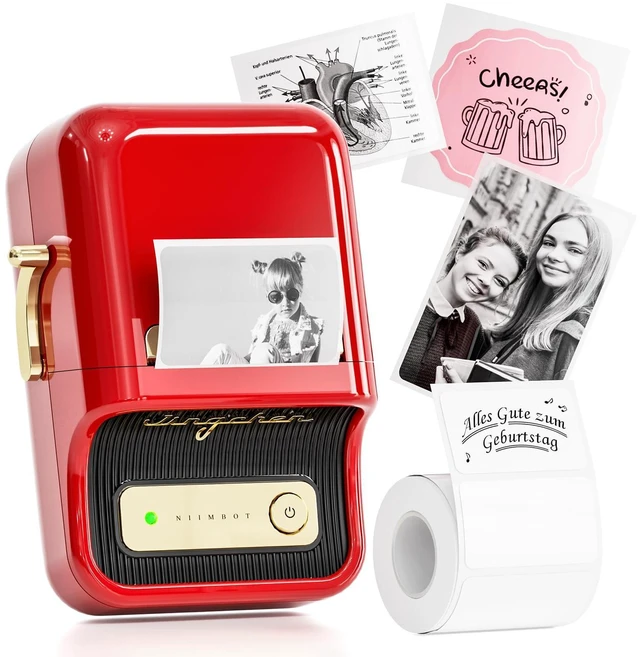 Alt view image 8 of 14 - B21 Label Maker, 2 Inch Bluetooth Sticker Printer with Tape, Red | Compatible with Android, iOS & PC, Thermal Printing, Labeling for Home Storage Office Craft and Small Business
