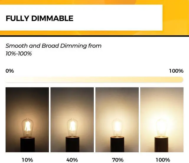 Alt view image 9 of 12 - Edison Bulbs Dimmable, E26 LED Bulb 60 Watt Soft White, 12 Pack | 95+ CRI, 700LM, UL Listed, Soft White 3000K, 6W LED Light Bulbs, Vintage Light Bulbs, Glass Clear Light Bulbs