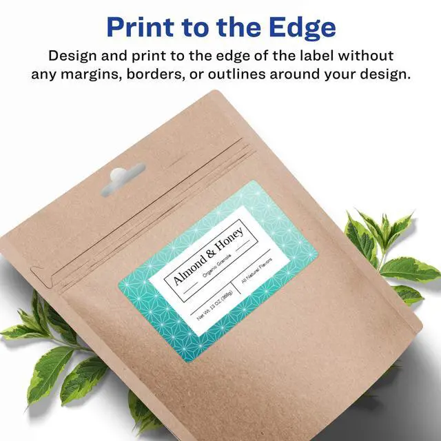 Alt view image 10 of 14 - ® Matte White Rectangle Labels, Sure Feed® Technology, 2" x 5", 400 Matte White Printable Labels
